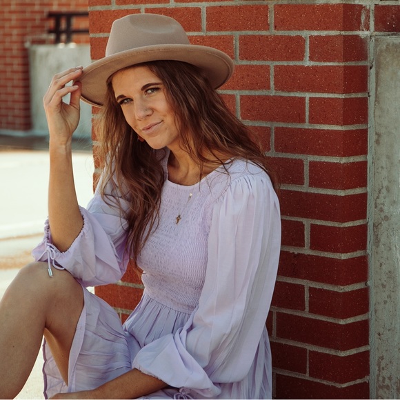 ZESICA Women's Long Sleeve Smocked Dress 2023 Casual Crew Neck Tiered - Picture 2 of 4